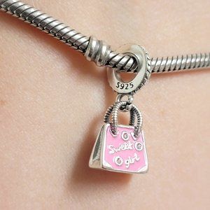 Charm Sweet Girl Bag for Pandora Bracelet S925